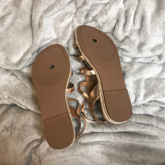 City Classified Rose Gold Espadrilles Sandals - Picture 4 of 4